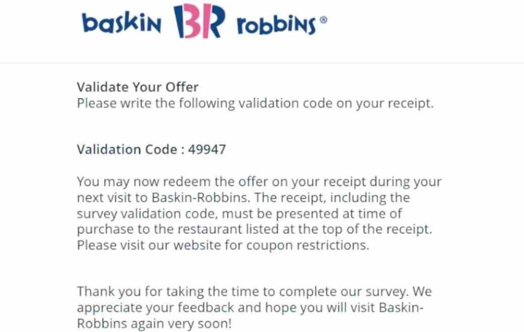Baskin-Robbins Coupon Code