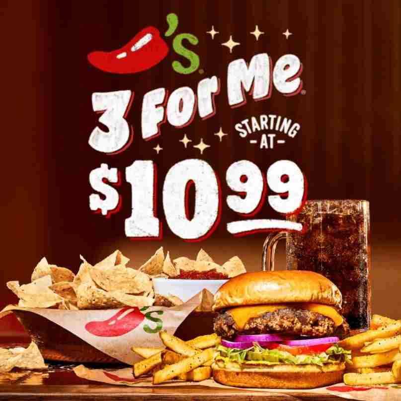 Chili’s 3 for Me Menu