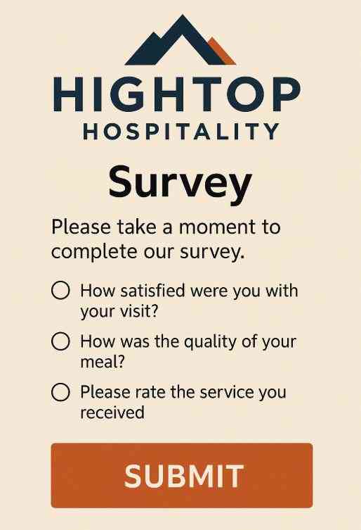 Hightop Hospitality Survey