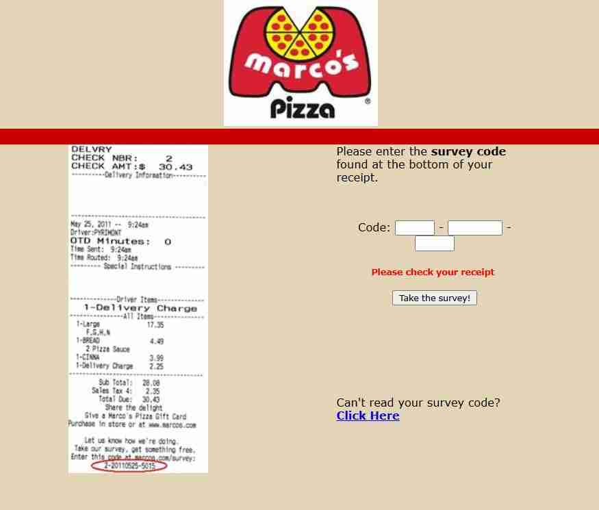 Marco's Pizza Survey