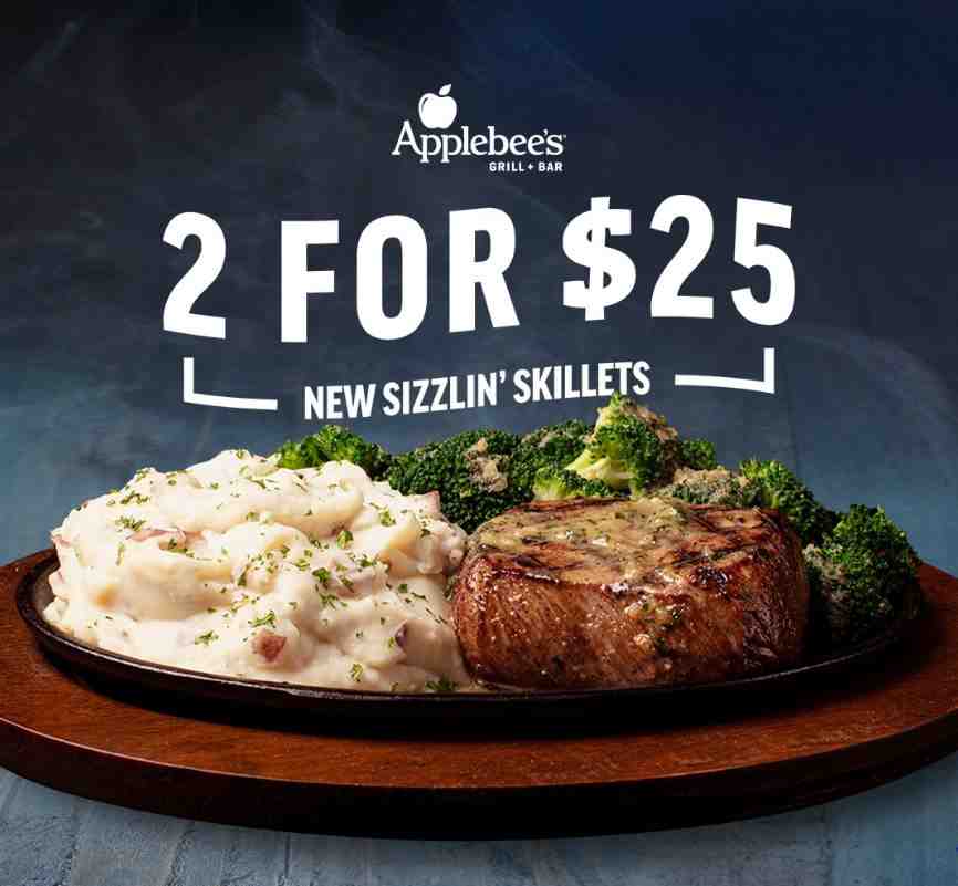 Applebee's 2 for $25 Menu