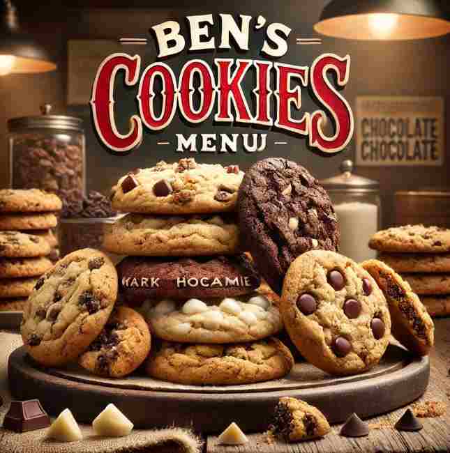 Ben’s Cookies menu